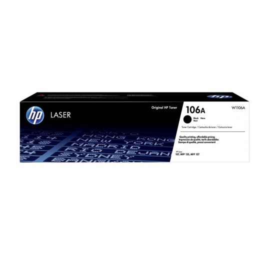 HP 106A Black Original Laser Toner Cartridge (1k) (W1106A) (HPW1106A)