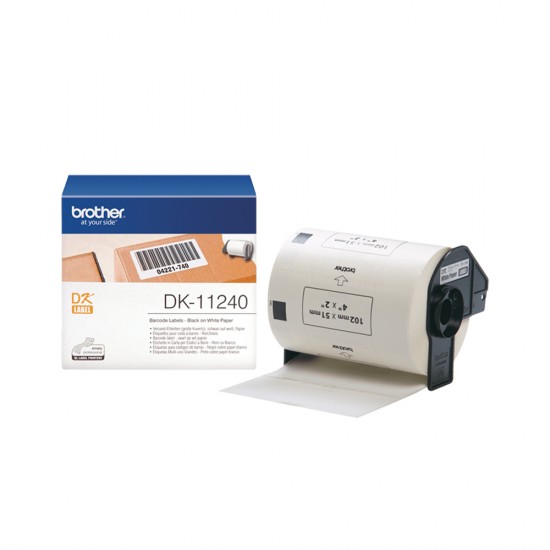 Brother DK-11240 Label Roll – Black on White, 102mm x 51mm (DK11240) (BRODK11240)