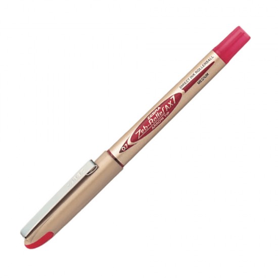 Zebra AX7 Zebroller Gold RollerPen 0,7mm Red (ZB-15993Z) (ZEBZB-15993Z)