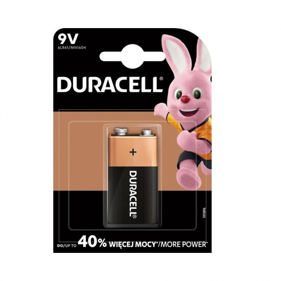 Duracell Plus Αλκαλική Μπαταρία 9V 1τμχ (40% More Power) (D6LR61)(DURD6LR61)