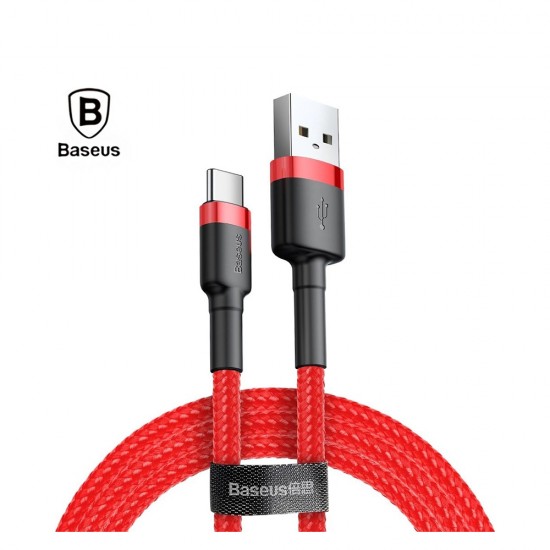 Baseus Cafule Braided USB 2.0 Cable USB-C male - USB-A male Κόκκινο 3m (CATKLF-U09) (BASCATKLFU09)