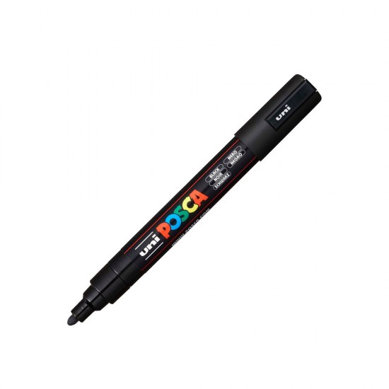 Uni-Ball Μαρκαδοροι Posca Pc-5M Medium Black (PC5MMBLK) (UNIPC5MMBLK)