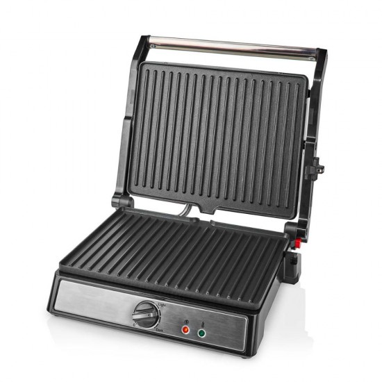 Nedis Contact Grill 2000 W 29 x 23 cm Stainless Steel (KAGR141FSR) (NEDKAGR141FSR)