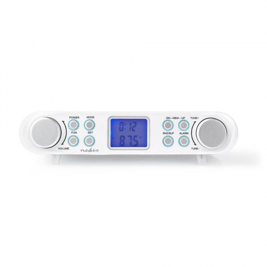 Nedis Kitchen Radio 1.5 W Black Blue Screen Silver / White (RDFM4000WT) (NEDRDFM4000WT)