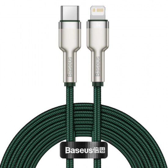 Baseus Cafule Metal Braided USB-C to Lightning Cable 20W Green 1m (CATLJK-A06) (BASCATLJK-A06)