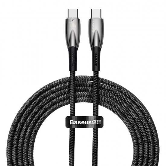 Baseus USB-C Cable For USB-C Glimmer Series, 100w, 2m Black (CADH000801) (BASCADH000801)