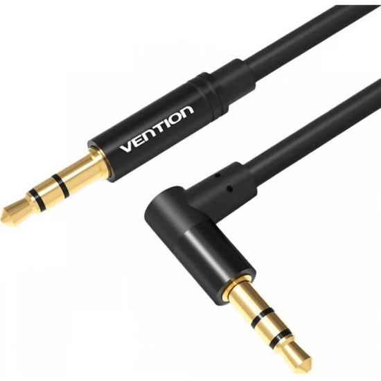 VENTION 3.5mm Male to 90° Male Audio Cable 0.5M Black Metal Type (BAKBD-T) (VENBAKBD-T)