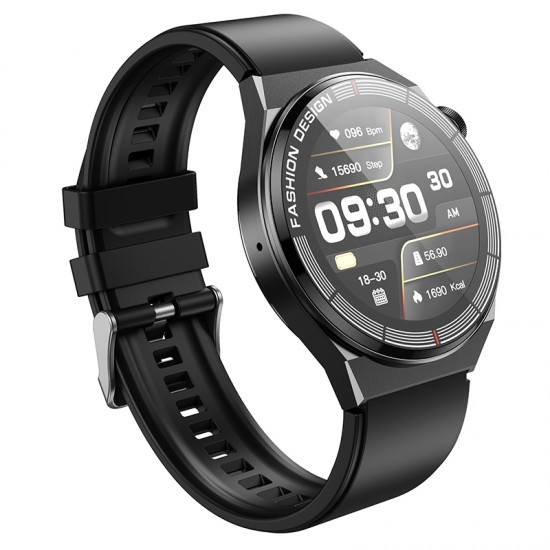 Borofone BD2 Smartwatch με Παλμογράφο Μαύρο