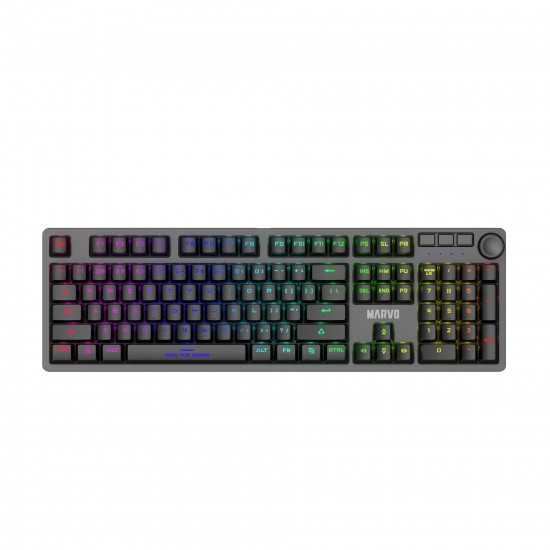 MARVO KG954 GAMING RGB ΜΗΧΑΝΙΚΟ ΠΛΗΚΤΡΟΛΟΓΙΟ, ΚΟΚΚΙΝΟΙ ΔΙΑΚΟΠΤΕΣ