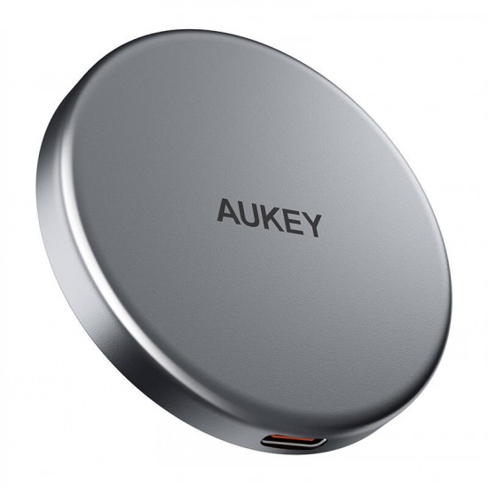 Magnetic Wireless Charger MagFusion Aukey LC-MC10, 15W Qi2 (black)