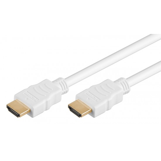 GOOBAY καλώδιο HDMI 2.0 με Ethernet 61021, 4K/60Hz, 18Gbit/s, 3m, λευκό