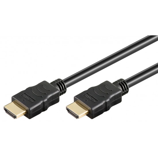 GOOBAY καλώδιο HDMI 2.0 61150 με Ethernet, 4K/60Hz, 18Gbps, 1m, μαύρο