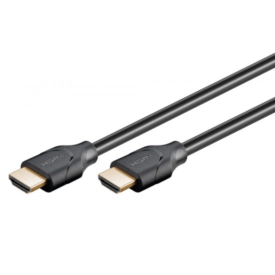 GOOBAY καλώδιο HDMI 2.1 με Ethernet 61638, ARC, 48Gbit/s, 8K, 1m, μαύρο