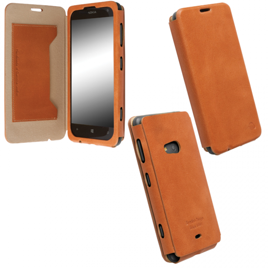 KRUSELL ΘΗΚΗ NOKIA LUMIA 625 LEATHER FLIPCOVER KIRUNA CAMEL