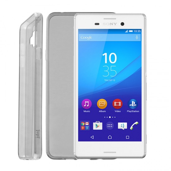 IDOL 1991 ΘΗΚΗ SONY M4 AQUA ULTRA THIN TPU 0.3mm ΔΙΑΦΑΝΗ ΓΚΡΙ