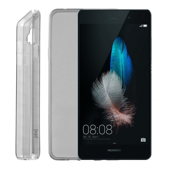 IDOL 1991 ΘΗΚΗ HUAWEI P8 LITE ULTRA THIN TPU 0.3mm ΔΙΑΦΑΝΗ ΓΚΡΙ