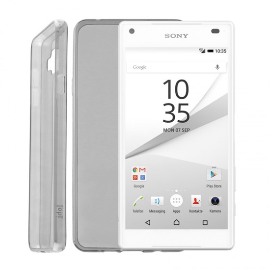 IDOL 1991 ΘΗΚΗ SONY Z5 COMPACT ULTRA THIN TPU 0.3mm ΔΙΑΦΑΝΗ ΓΚΡΙ