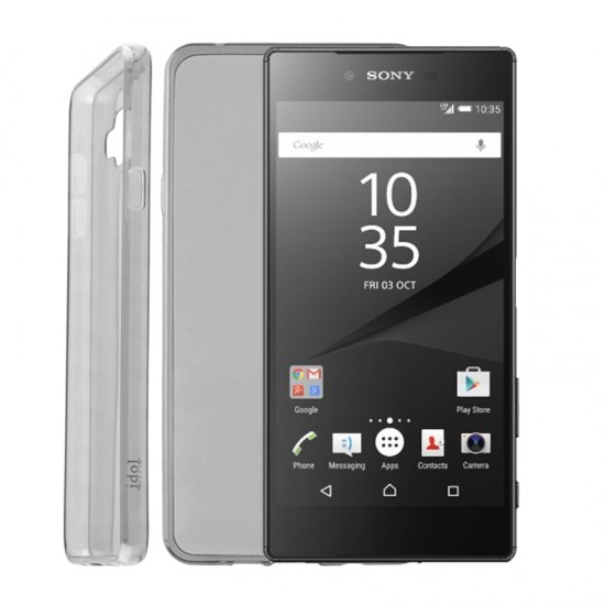 IDOL 1991 ΘΗΚΗ SONY Z5 PREMIUM E6833 ULTRA THIN TPU 0.3mm ΔΙΑΦΑΝΗ ΓΚΡΙ