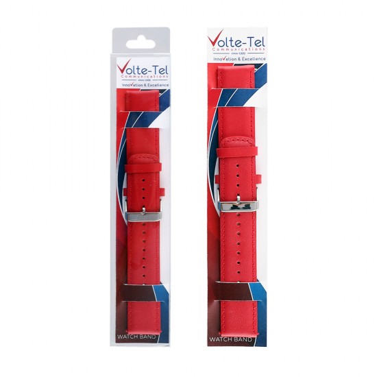 VOLTE-TEL ΛΟΥΡΑΚΙ ΡΟΛΟΓΙΟΥ ΔΕΡΜΑΤΙΝΟ UNIVERSAL 22mm FRONTIER RED