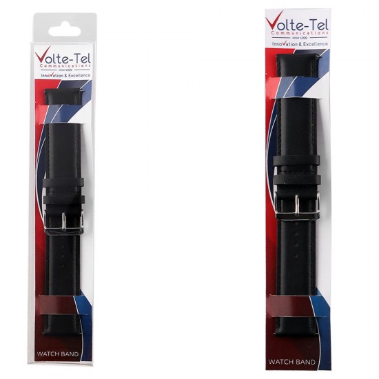 VOLTE-TEL ΛΟΥΡΑΚΙ ΡΟΛΟΓΙΟΥ ΔΕΡΜΑΤΙΝΟ UNIVERSAL 22mm FRONTIER BLACK