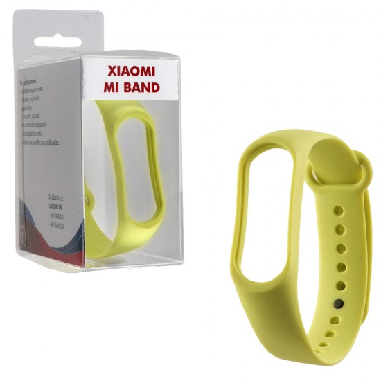 VOLTE-TEL ΛΟΥΡΑΚΙ ΣΙΛΙΚΟΝΗΣ XIAOMI MI BAND 4/MI BAND 3 YELLOW GREEN