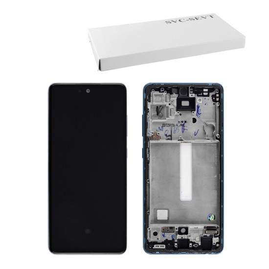 SAMSUNG A52 4G A525/A52 5G A526 ΟΘΟΝΗ+TOUCH SCREEN + LENS + FRAME GH82-25524B BLUE ORIGINAL SERVICE PACK