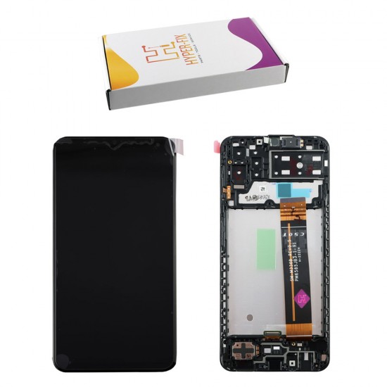 SAMSUNG A13 4G A137 ΟΘΟΝΗ + TOUCH SCREEN + LENS + FRAME HF-GH82-29228A BLACK HYPER-FIX SERVICE PACK