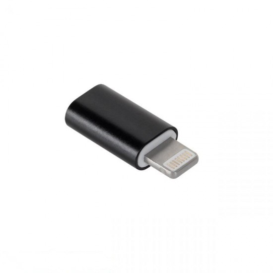 Αντάπτορας MicroUSB σε Lightning Port (iPhone) Μαύρος