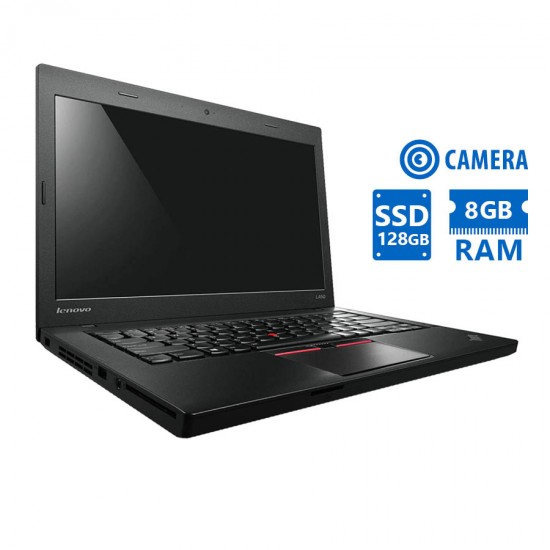 Lenovo (A-) ThinkPad L450 i5-4300U/14\\"/8GB DDR3/128GB SSD/No ODD/Camera/8H Grade A- Refurbished Lapt