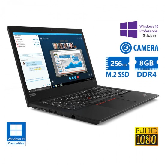 Lenovo ThinkPad L490 i5-8265U/14\\"FHD/8GB DDR4/256GB M.2 SSD/No ODD/Camera/10P Grade A Refurbished La