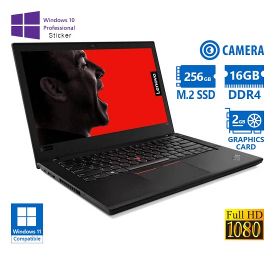 Lenovo ThinkPad T480 i7-8550U/14\\"FHD/16GB DDR4/256GB M.2 SSD/No ODD/Nvidia 2GB/Camera/10P Grade A Re