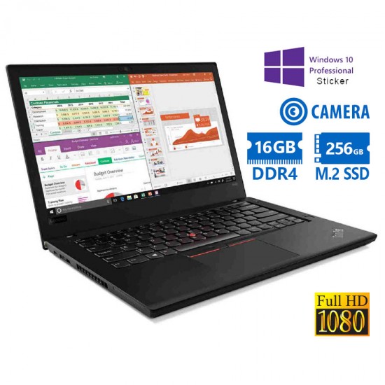 Lenovo ThinkPad A485 Ryzen 5 Pro 2500U/14\\"FHD/16GB DDR4/256GB M.2 SSD/No ODD/Camera/10P Grade A Refu