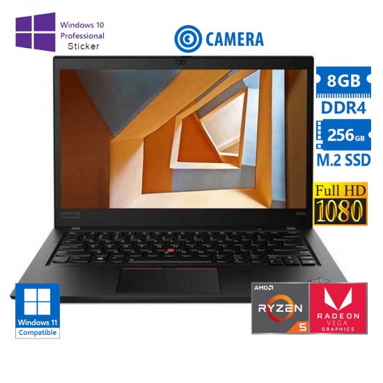 Lenovo (A-) ThinkPad T495 Ryzen 5 Pro 3500U/14\\"FHD/8GB DDR4/256GB M.2 SSD/w/Radeon™ Vega 8 Graphics 