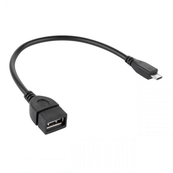 Καλώδιο OTG USB - microUSB  20cm Μαύρο Cabletech