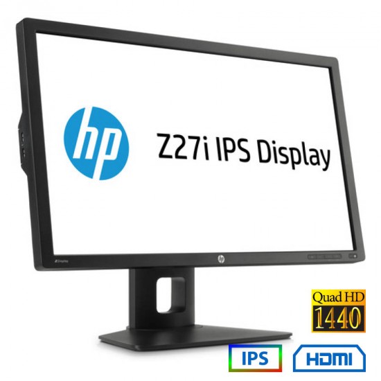 Used Monitor Z27i IPS LED/HP/27\\"QHD/2560x1440/Wide/Black/D-SUB & DVI-D & DP & HDMI & USB 3.0 HUB