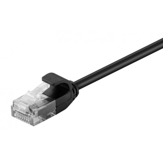 POWERTECH καλώδιο δικτύου CAB-N302 Cat 6 U/UTP, slim copper, 50cm, μαύρο