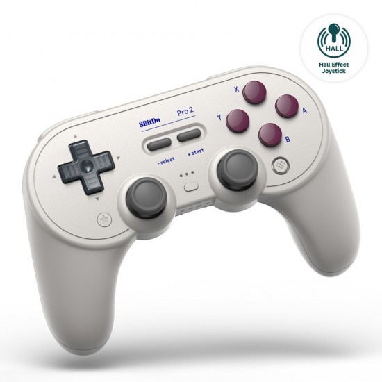  8Bitdo Pro 2 Gamepad Hall Effect Version - Bluetooth and Type C - Nintendo Switch/PC/MAC/Android/Raspberry G Classic