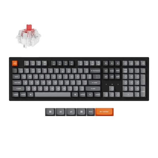 Keychron K10 Max (K10M-H1) QMK Wireless Mechanical Keyboard Red Switch RGB 100% US Layout