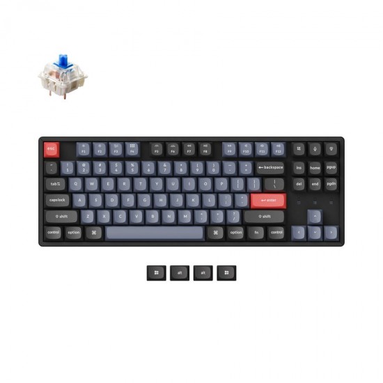 Keychron K8 Pro (K8P-J2) QMK/VIA Wireless Mechanical Keyboard Blue Switch (Hot-Swap) Us Layout