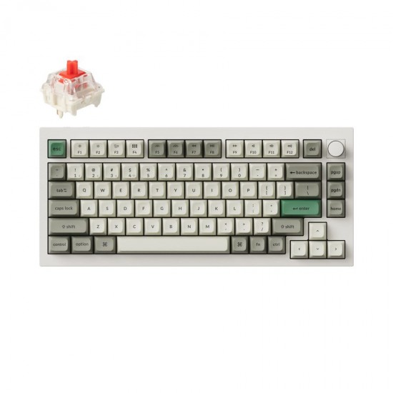 Keychron Q1 Max QMK/VIA (Q1M-M1) Wireless Custom Mechanical Keyboard-Red Switch US Layout