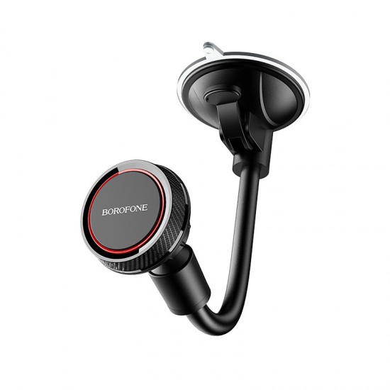 Borofone Car holder BH18 Journey magnetic, stick-on base black-red